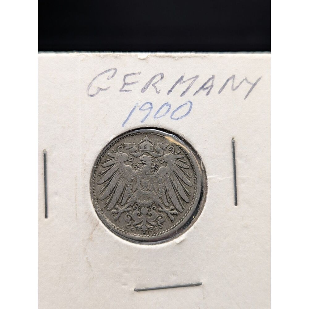 1900 Germany 10 Pfennig Coin Deutsches Reich Empire Imperial Copper Nickel